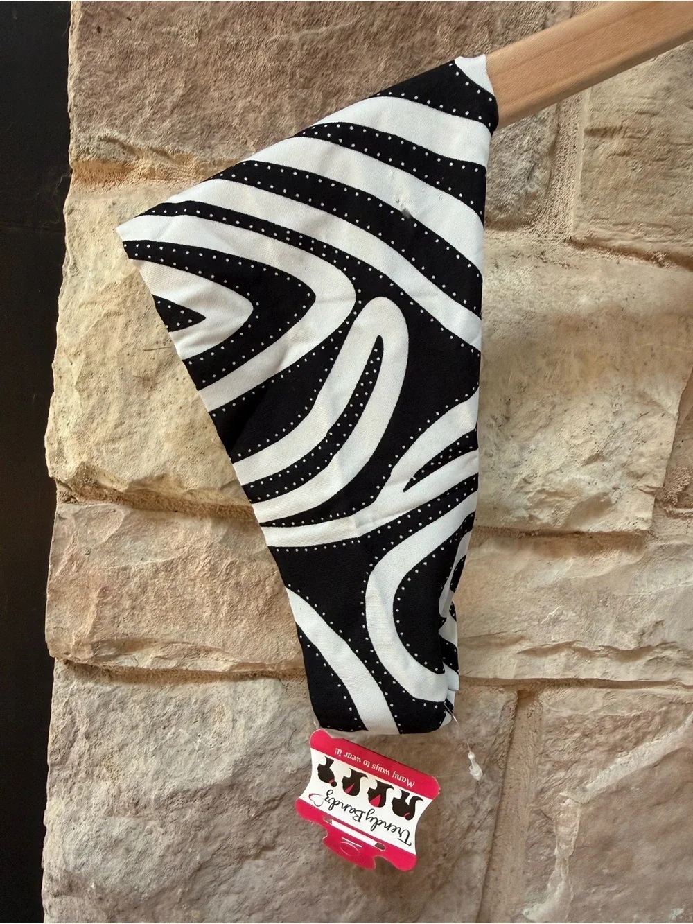 TrendyBandz Patterned No-Slip Headbands - Black, White, Brown, Burgundy